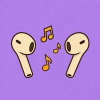 A drawn pair of AirPods