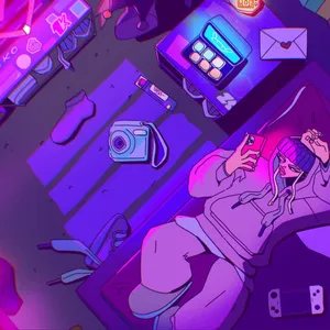 The album cover for offline by Young Miko